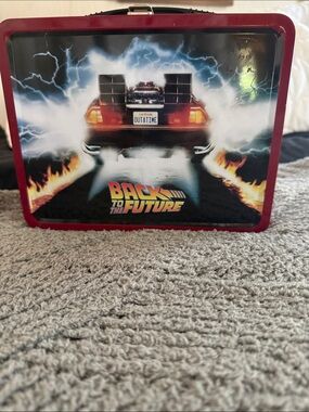 Vintage Back to the Future Metal Lunchbox - Red Trim